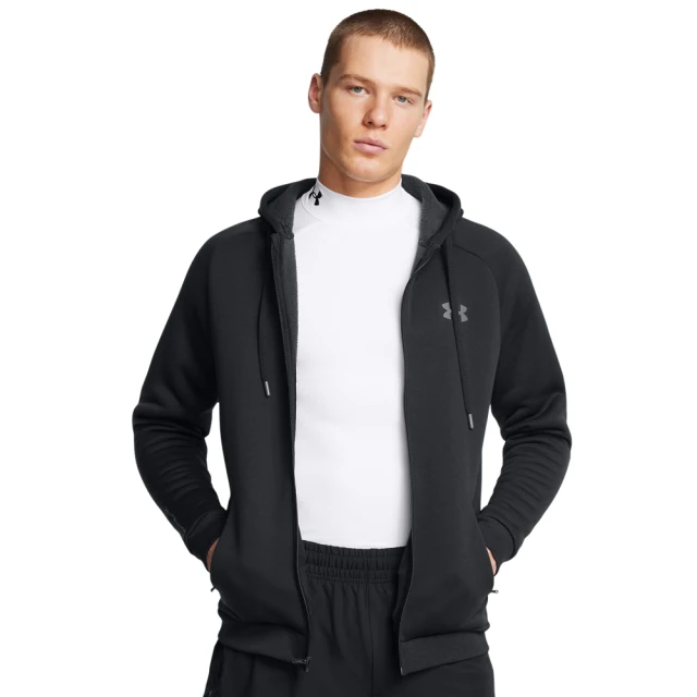 UNDER ARMOUR UA 男 Armour Fleece Pro 連帽外套_1386582-001(黑色)