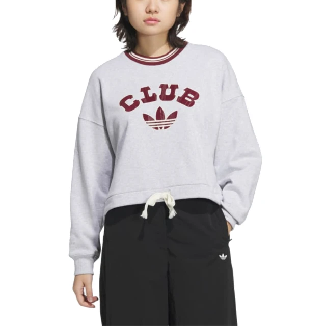 adidas 愛迪達 圓領長袖T恤 運動 休閒 VRCT CREW W2 女 - JD6376