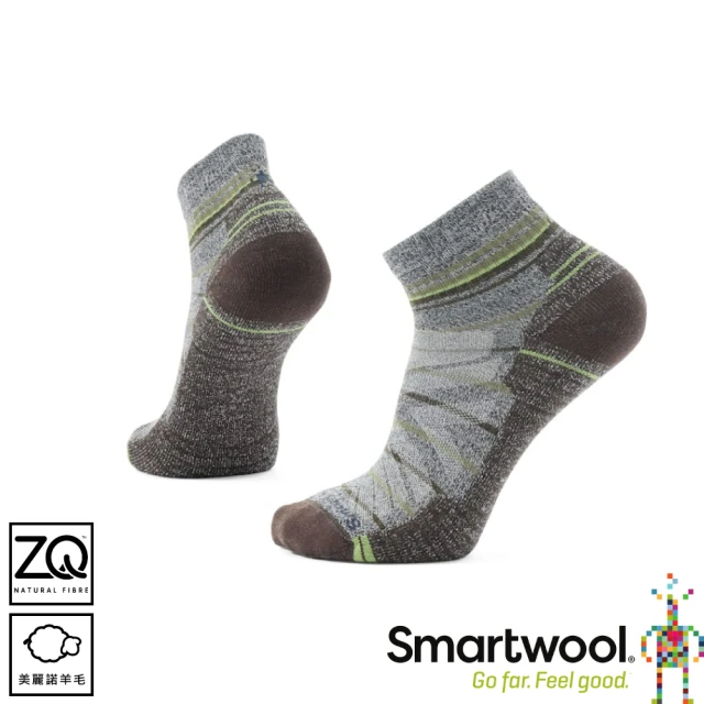 SmartWool 機能戶外全輕量減震印花低筒襪《淡灰》SW001612/運動襪/羊毛襪(悠遊山水+)