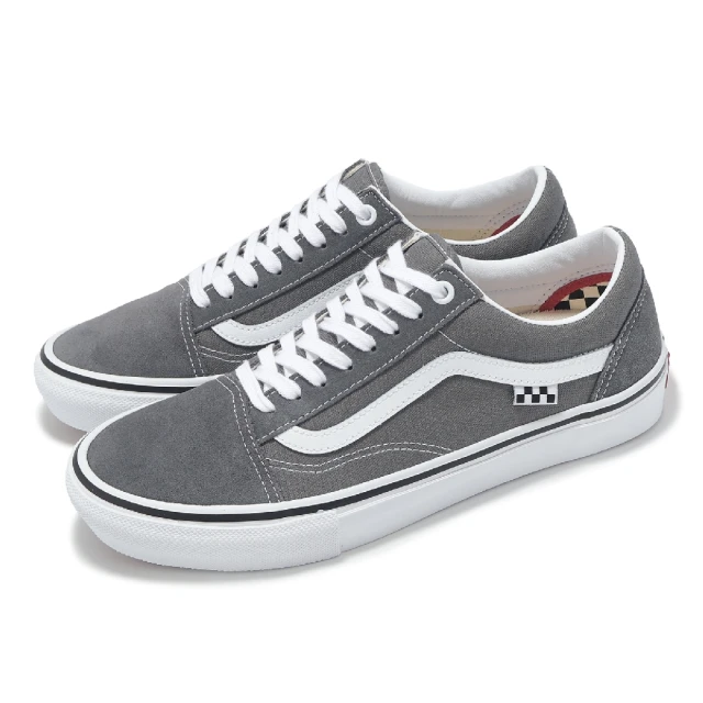 VANS 滑板鞋 Skate Old Skool 男鞋 灰 白 緩衝 經典 板鞋 休閒鞋(VN0A5FCB1N6)