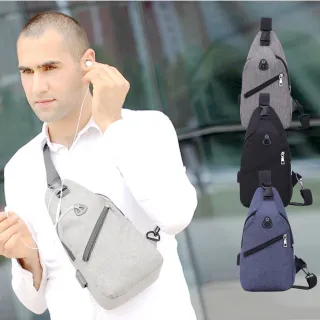 【希賽德】防水休閒胸包 運動胸包 男生 胸前包 單肩包 男 斜背包 斜跨包 男士 側包 斜側包(腰胸包)