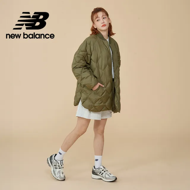 【NEW BALANCE】NB 保暖防潑水外套_女性_米白/軍綠色_WJ43503DMO_WJ43503MBM(美版 版型偏大)