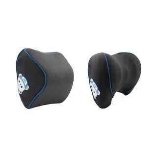 【ANBORTEH 安伯特】HO BEAR 賀參熊車用雙人頭枕組C(慢回彈頭枕+舒壓小頭枕)