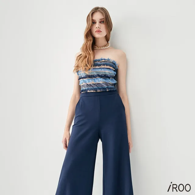 【iROO】限量帥氣禮服式連身褲