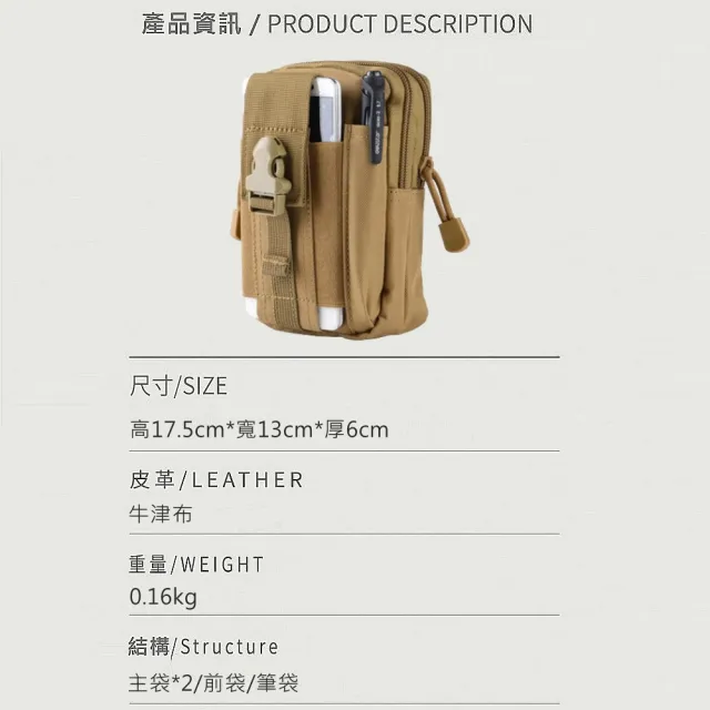 【希賽德】戰術腰包 手機腰包 防水腰包 輕便包 工具包 工作腰包 腰包 手機袋 手機包包 掛包 小腰包(腰掛包)