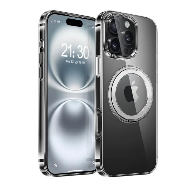 【VOORCA】for iPhone16 Pro 6.3 冰晶360°旋轉 磁吸立架保護殼