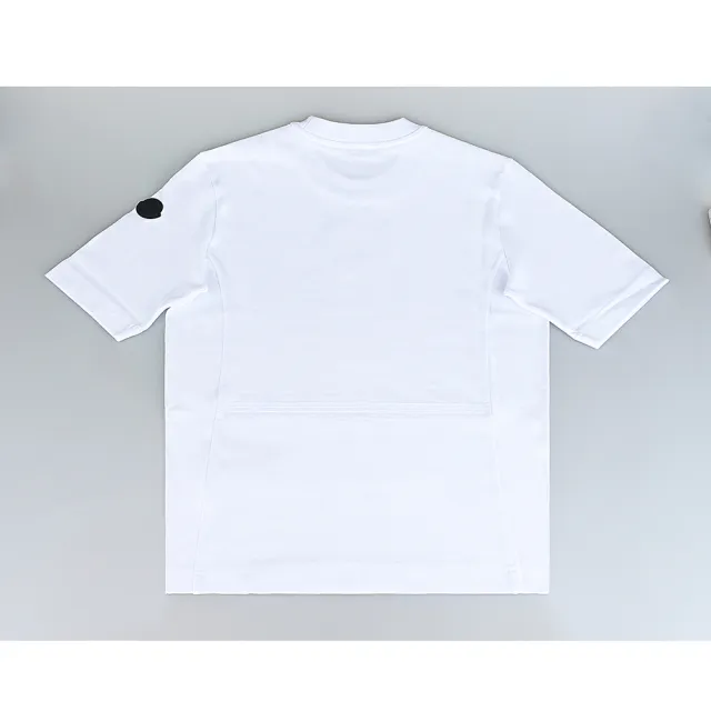 【MONCLER】MONCLER字母立體圓環LOGO純棉短袖T恤(女款/白)