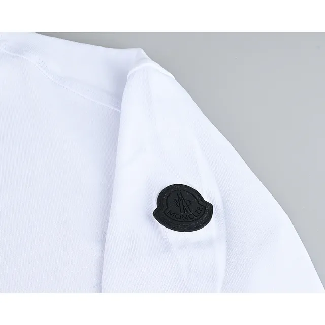 【MONCLER】MONCLER字母立體圓環LOGO純棉短袖T恤(女款/白)