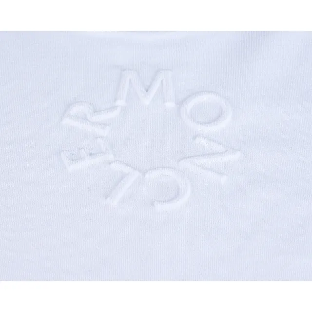 【MONCLER】MONCLER字母立體圓環LOGO純棉短袖T恤(女款/白)