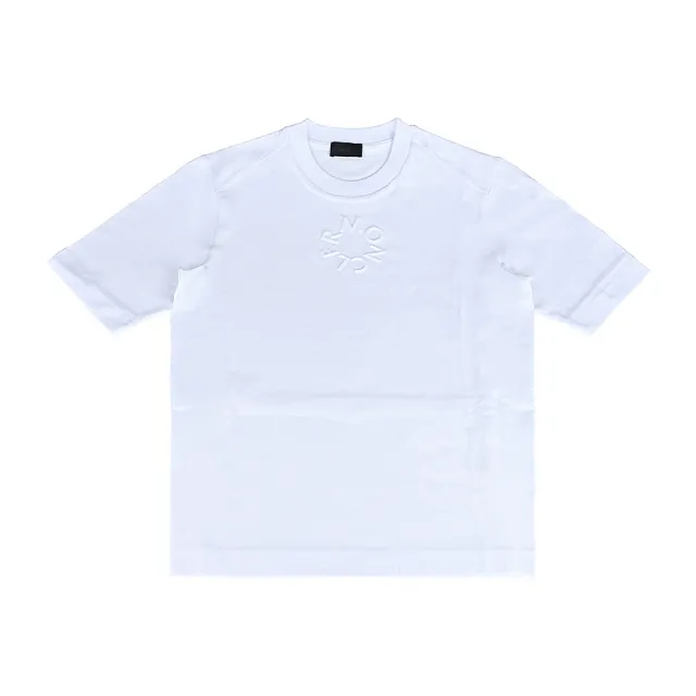 【MONCLER】MONCLER字母立體圓環LOGO純棉短袖T恤(女款/白)