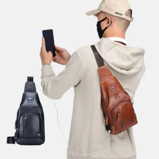 【希賽德】高質感真皮斜背包 牛皮包 側背包 斜背包 包包 胸包 斜肩包 單肩包 肩背包 腰包 斜跨包(胸前包)