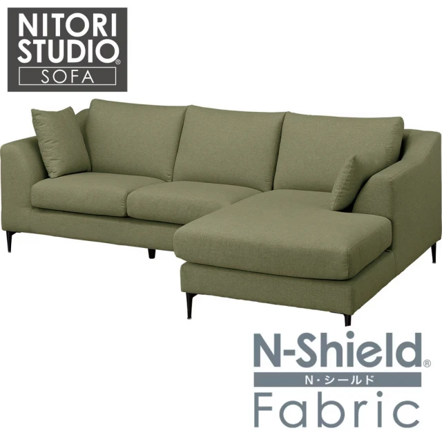 NITORI 宜得利家居NITORI 宜得利家居 ◎耐磨耐刮 防潑水貓抓布 L型布沙發 LC N-POCKET BS15 N-SHIELD-YGR(耐磨)