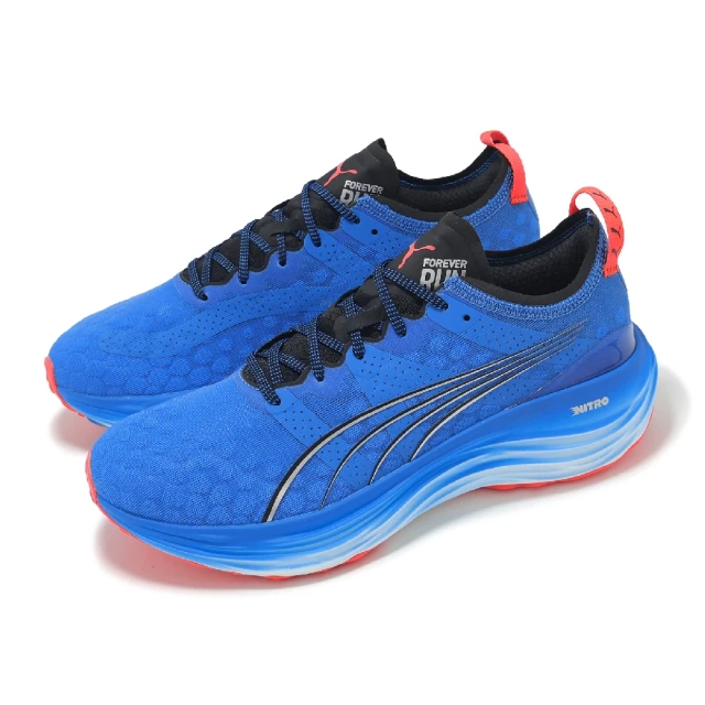 PUMA 慢跑鞋 ForeverRun Nitro 男鞋 藍 黑 氮氣中底 穩定 緩衝 運動鞋(377757-11)