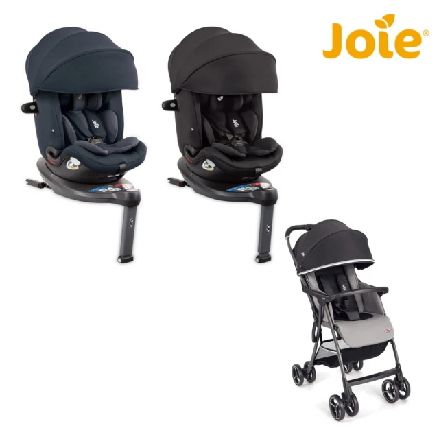 【Joie官方旗艦】i-Spin Grow FX 0-7歲旋轉型汽座+ Fluri單向輕量手推車(momo獨家組合)