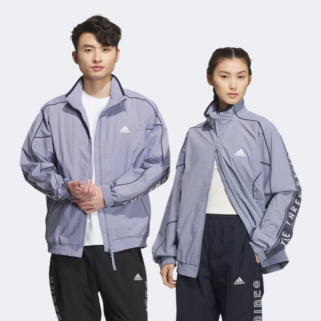 adidas 愛迪達 外套 男 運動風衣外套 寬鬆版型 亞規 WORD WOVEN JKT 紫 JH1024