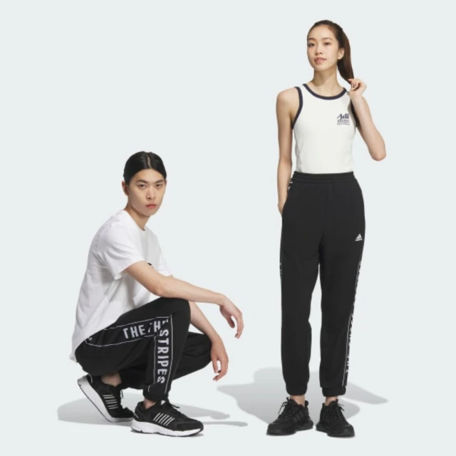 adidas 愛迪達 長褲 男女 中性款 運動褲 毛圈布 寬鬆版型 WORD FT PANTS 黑 JG8594