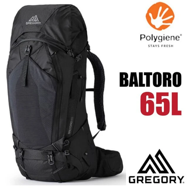 Gregory BALTORO 65L 專業網狀透氣健行登山背包_附全罩式防雨罩(142440-0413 曜石黑)