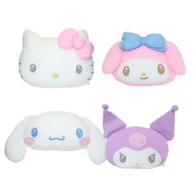 小禮堂 Sanrio 三麗鷗 造型涼感抱枕 - 大頭款 酷洛米 美樂蒂 Kitty(平輸品)