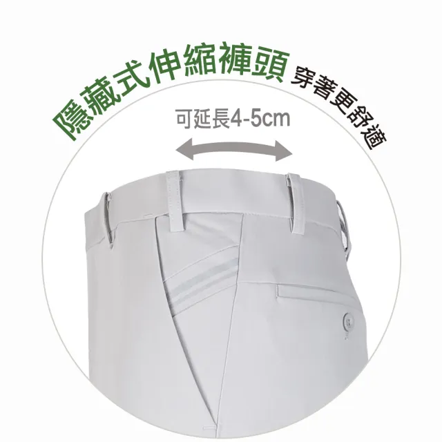 【PLAYBOY GOLF】男款高彈力防潑水高爾夫休閒長褲-灰(伸縮褲頭/環保素材/GOLF/高爾夫球褲/AE24228-83)