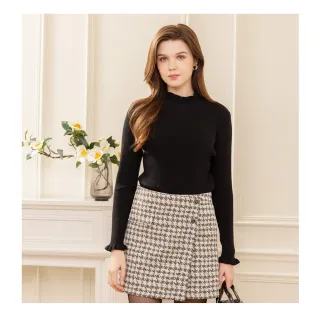 【IRIS 艾莉詩】荷葉高領內搭針織上衣-3色(46828)