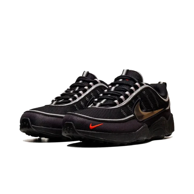 NIKE 耐吉 Nike Air Zoom Spiridon SP 全黑 小紅勾 HF9117-002(緩震 舒適 慢跑鞋 運動鞋 男鞋)