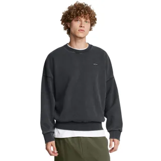 【UNDER ARMOUR】UA 男女同款 Icon HWT Flc 長袖大學T_1386553-001(黑色)