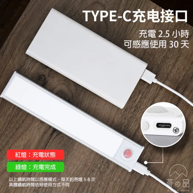 【蒼之品】超薄感應燈 10cm(感應燈 磁吸燈 可調光感應燈 磁吸式感應燈 走廊燈 人體感應燈  USB充電)