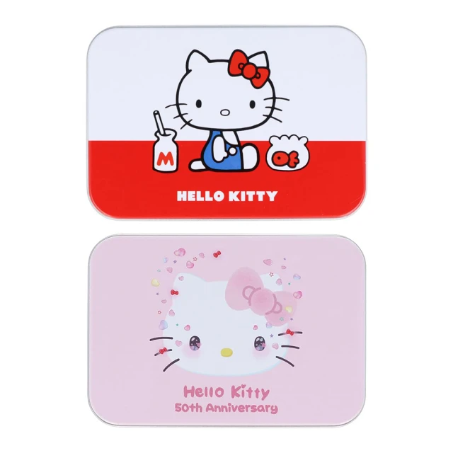 sun-star 三麗鷗 Hello Kitty 50週年 復古鐵盒&便條紙組