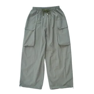 【5th STREET】中性 工裝褲 工作褲 降落傘褲 寬褲 軍綠(961104)