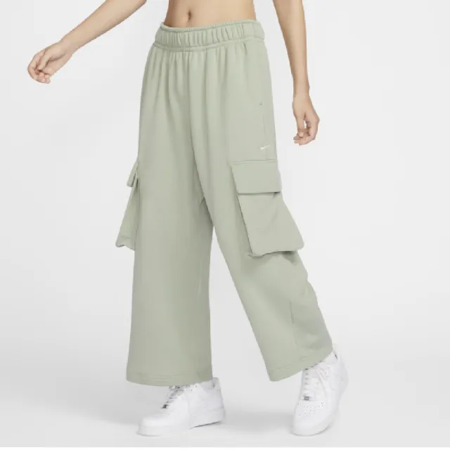 【NIKE 耐吉】AS W NSW DANCE OH FLC PANT 綠 口袋 棉褲 休閒 長褲 女款 運動褲(FV7513-370)