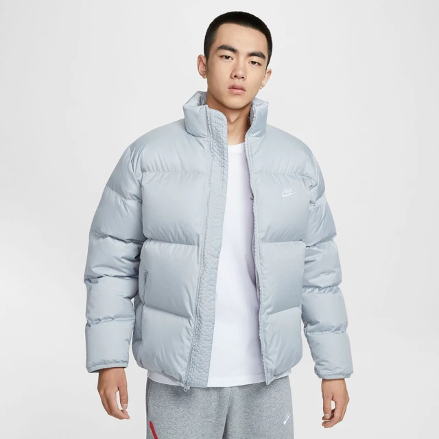 NIKE 耐吉 AS M NK CLUB TF PUFFER JKT DWN 灰白色 男款 羽絨外套 保暖 穿搭(HQ5653-077)