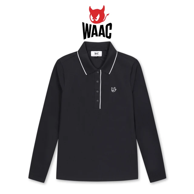 WAAC COOL BASIC POLO 女士 涼感長袖POLO衫 黑色