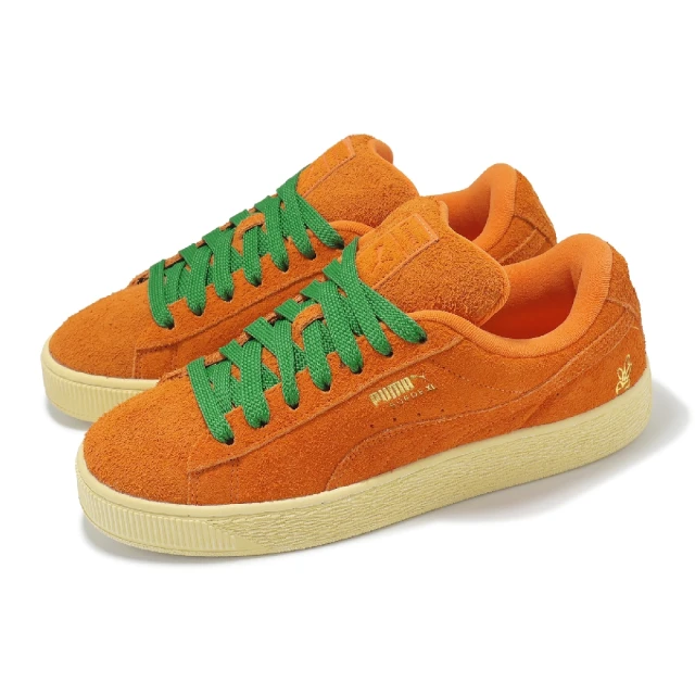 PUMA x Carrots 休閒鞋 Suede XL 男鞋 女鞋 橘 綠 聯名 麂皮 麵包鞋 情侶鞋(398800-01)