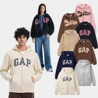 【GAP】男女裝 Logo刺繡/刷毛保暖連帽外套-多款可選(600757&600760&658736)