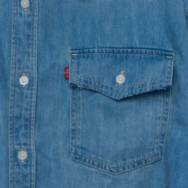 【LEVIS】女款 牛仔襯衫 短版襯衫 女生襯衫 上衣 熱賣單品 001BQ-0001