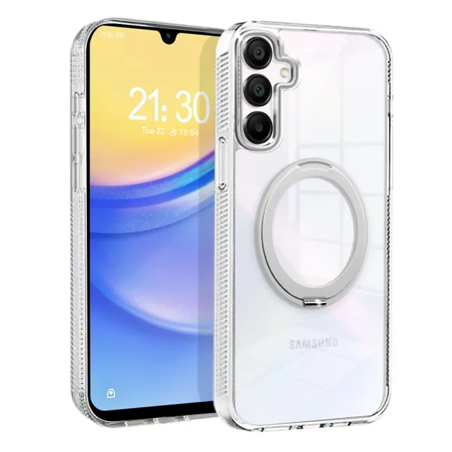 【VOORCA】for Samsung Galaxy A15 5G 豔星磁吸360度立架全透明軍規保護殼