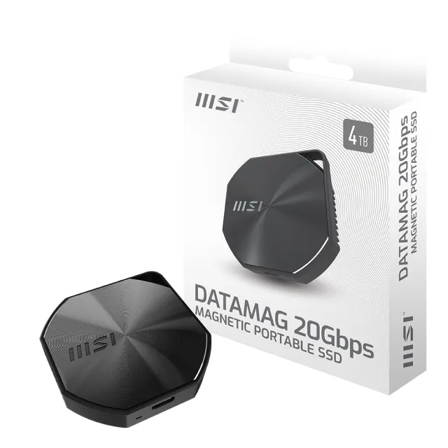 【MSI 微星】DATAMAG 20GBPS 1TB 磁吸式外接SSD(讀1600MB/寫1500MB)