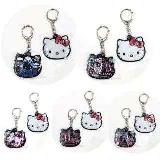 【小禮堂】Sanrio 三麗鷗 Hello Kitty 大臉造型鑰匙圈 - 日本景點(平輸品)