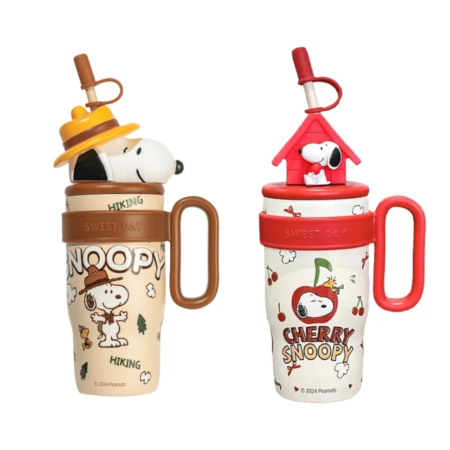 優貝選 SNOOPY 史努比大容量 經典公仔冰霸杯 多用途咖啡杯/辦公杯/保溫杯 800ML(平輸品)