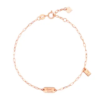 【Just Diamond】鎮金店 好運相伴 18K玫瑰金手鍊(網路限定)