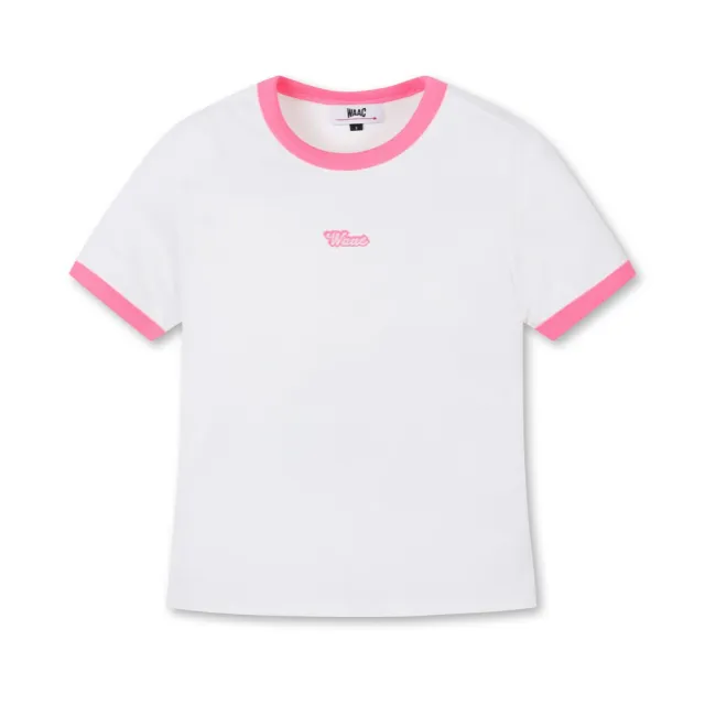 【WAAC】WOMEN WAAC LOGO CREWNECK TOP 女士 配色短袖上衣 白色