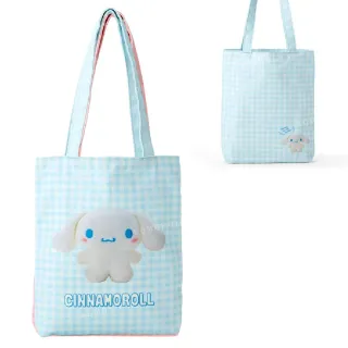 【小禮堂】雙11 Sanrio 三麗鷗 棉質直式肩背袋 - 3D人物系列 Kitty 大耳狗 酷洛米(平輸品)