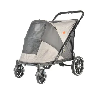 【LORD PLUS 尊爵】大型寵物推車 岩灰色(大型犬推車、短腿犬適用、大輪徑寵物推車、大型犬推車)