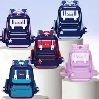 【SUNORO】減壓護脊書包 國小學生書包 兒童雙肩後背包 超輕量減壓後背包(全年級適用/開學書包/高低年級)