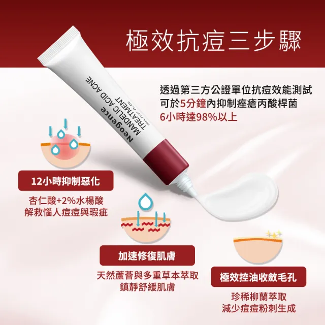 【Neogence 霓淨思】杏仁酸瞬效淨痘無瑕精華20ml-2入