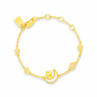 【Just Gold 鎮金店】Hello Kitty 薔薇月戀 黃金手鍊