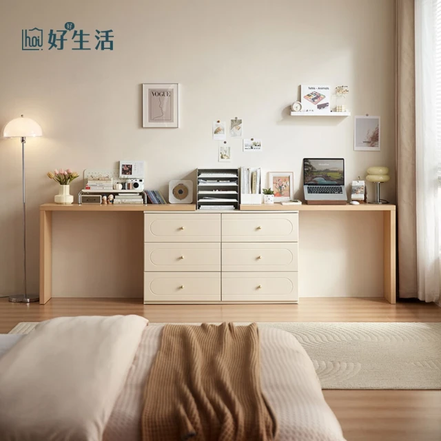 hoi! 好好生活 源氏木語布拉格橡木原木色單抽書桌0.6M