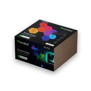 【Nanoleaf】Shapes智能六角燈9片-極致黑(RGB LED 觸控 音樂 氣氛燈 LED燈 像素燈)
