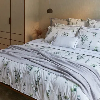 【MioMall 米歐廣場】鉑薇Bovi葡萄牙經典寢具LOUIS-特大雙人被套床包枕套四件組(★古典歐風/綠映深處★)