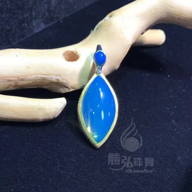 【勝弘珠寶】多明尼加藍珀天鵝項鍊